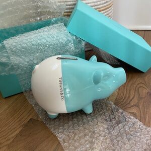 Tiffany & Co. Blue and White Piggy Bank